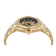 The $kull Spikes Crystal Black Dial IP Yellow Bracelet Watch