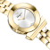 Ferragamo Gancino Silver Tone Dial Yellow Stainless Steel Bracelet Watch