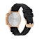 Ferragamo Sport Rose Bezel Black Polyurethane Strap Watch