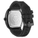 The Hexagon Phantom Black Dial Silicone Strap Watch