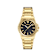 Greca Reaction Black Dial Yellow Stainless Steel Bracelet Watch
