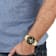 Versace Sport Chrono Black Dial Yellow Stainless Steel Bracelet Watch