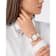 The $pectre Lady White Dial Silicone Strap Crystal Watch