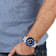 Versace Hellenyium Blue Sunray Dial Chrono Bracelet Watch