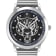 Iron Tiger Black Dial Stainless Steel Bracelet Watch