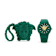 V-Pop Green Dial Silicone Watch