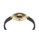 Opium Black Dial Leather Strap Watch