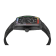 The Hexagon Phantom Black Dial Silicone Strap Watch