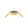 Greca Chrono Wave Black Dial Yellow Stainless Steel Bracelet Watch