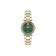 Versace Reve Womens Watch Two Tone Case Green Guilloché Dial Two Tone Bracelet