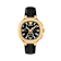 V-Chrono Square Black Dial Leather Strap Watch