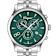 Ferragamo Duo Chrono Green Dial Stainless Steel Bracelet Watch