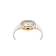The $pectre Lady White Dial Silicone Strap Crystal Watch