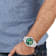 V-Code GMT Green Sunray Dial Two-tone Stainless Steel Bracelet Watch
