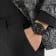 The Hexagon Phantom Black Dial Silicone Strap Watch