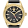 V-Code GMT Black Sunray Dial Leather Strap Watch