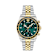 Greca Chrono Wave Green Dial Two-tone Stainless Steel Bracelet Watch