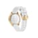 The $pectre Lady White Dial Silicone Strap Crystal Watch