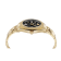 Queen Crystal Black Dial IP Yellow Bracelet Watch