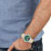 Ferragamo F-80 Green Dial Chrono Bracelet Watch