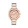 V-Chrono Square Rose Dial Two-tone Stainless Steel Bracelet Watch