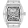 The $keleton Crystal Automatic Silver Skeleton Dial Watch