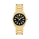 V-Auria Black Dial Yellow Stainless Steel Bracelet Watch