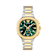 V-Chrono Square Green Dial Two-tone Stainless Steel Bracelet Watch