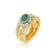 Andreoli Emerald And Diamond Dome Ring