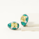 Andreoli Green Enamel Lemon Quartz And Diamond Earrings