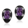 Andreoli Black Enamel Amethyst And Diamond Earrings