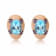 Andreoli Enamel Blue Topaz And Sapphire Earrings