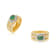 Andreoli Emerald And Diamond Dome Ring
