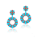 Andreoli Turquoise And Ruby Earrings