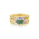 Andreoli Emerald And Diamond Dome Ring