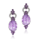 Andreoli Amethyst And Diamond Earrings