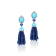 Andreoli Turquoise And Sapphire Tassel Earrings