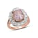 18K Gold Over Sterling Silver Kunzite And White Topaz Ring 6.55ctw