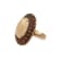 18K Gold Over Sterling Silver Morganite And Garnet Ring 19.68ctw