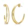 14k Yellow Gold Overlay on Brass Ancient Hoop Earrings