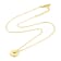 14k Yellow Gold Overlay on Brass Disc Floater Necklace