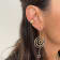 14k Yellow Gold Overlay on Brass Satellite Statement Earrings
