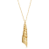14k Yellow Gold Overlay on Brass Ribbon Pendant Necklace