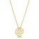 14k Yellow Gold Overlay on Brass Mini Mod Spiral Necklace