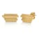 14k Yellow Gold Overlay on Brass Canyon Stud Earrings