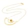 14k Yellow Gold Overlay on Brass Globe Orbit Necklace