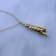 14k Yellow Gold Overlay on Brass Ribbon Pendant Necklace