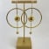14k Yellow Gold Overlay on Brass Orbit Drop Earrings