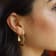 14k Yellow Gold Overlay on Brass Ancient Hoop Earrings