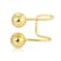 14k Yellow Gold Overlay on Brass Double Orb Ear Cuff